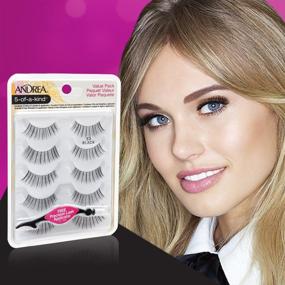 img 1 attached to Andrea Natural False Eyelashes Pack #53 with Lash Applicator - Set of 2