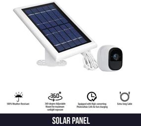 img 3 attached to 🔋 [New Release] Enhance Your Arlo Surveillance Camera with Updated Wasserstein Solar Panel - Continuous Power for Arlo Pro, Arlo Pro 2 (Black)