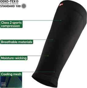 img 2 attached to 🏃 DANISH ENDURANCE Calf Compression Sleeves 21-26mmHg, Graduated for Men & Women, Performance Running, Cycling, Sports