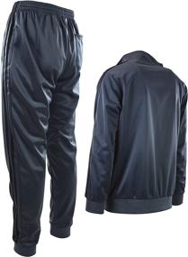img 1 attached to Mens Athletic Piece Tracksuit 888 Black