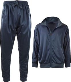 img 3 attached to Mens Athletic Piece Tracksuit 888 Black