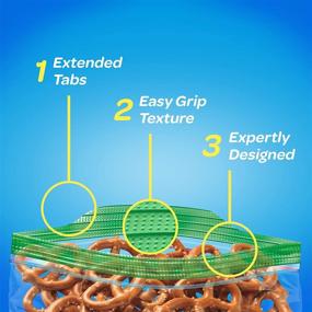 img 2 attached to Зиплок кушеток и бутербродных пакетиков - обеспечивают свежесть в пути с усовершенствованной технологией запора и плотной упаковкой, легко открываются и закрываются, 280 штук.