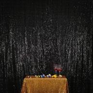 🎉 squarepie задник из черной пайетки 6ft x 8ft для свадьбы, вечеринки, рождества логотип
