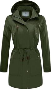 img 4 attached to 👗 Stylish and Practical: WenVen Women's Military Anorak Hooded Jacket Trench Coat for Versatile Outfits