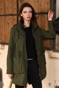 img 2 attached to 👗 Stylish and Practical: WenVen Women's Military Anorak Hooded Jacket Trench Coat for Versatile Outfits