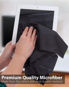 img 3 attached to 🧽 Extra Large Microfiber Cleaning Cloths (4 Pack), Fosmon – Ideal for LCD Screens, Digital Video Cameras, Laptops, HDTVs, PCs, Monitors, Smartphones, Tablets, and More