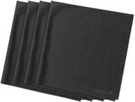 🧽 extra large microfiber cleaning cloths (4 pack), fosmon – ideal for lcd screens, digital video cameras, laptops, hdtvs, pcs, monitors, smartphones, tablets, and more logo