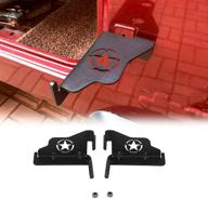 🧱 solid steel exterior door hinge foot rest kick panel for 1996-2006 jeep wrangler tj accessories - cartaoo foot pegs (1 pair) logo