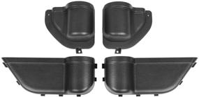 img 4 attached to 🚪 Premium Front & Rear Door Storage Organizer Box Cup Holder for Jeep Wrangler JL 2018-2019 - Bruce & Shark (4PCS)