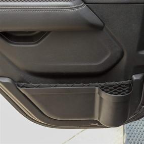 img 1 attached to 🚪 Premium Front & Rear Door Storage Organizer Box Cup Holder for Jeep Wrangler JL 2018-2019 - Bruce & Shark (4PCS)