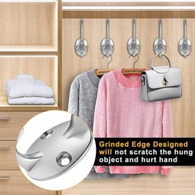 img 3 attached to 🧷 CORANSO 10-Pack Silver Zinc Die Cast Coat Hooks with 48 Screws - Wall Mounted Double Prong Rustic Metal Hanger | Heavy Duty Bathroom Closet Robe Hook for Towel, Key, Hat