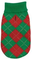 🐾 stylish esc holiday argyle pet sweater in festive green логотип