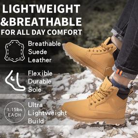 img 1 attached to 🥾 High-performance Waterproof Hiking Boots for Men and Women: Lightweight, Non-Slip Ankle Boots, Breathable, Ideal for Outdoor Trekking, Trails, and Camping