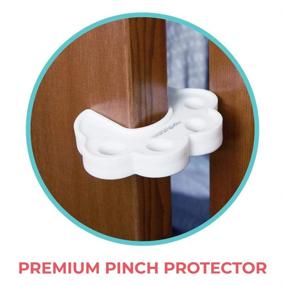 img 3 attached to 👶 Toddleroo Premium Pinch Protector for Child Door Safety - Effortlessly Baby Proof with Confidence, No Tools Needed (1-Count, White)