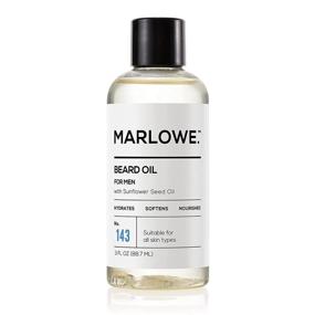 img 4 attached to 🧔 MARLOWE. No. 143 Beard Oil Conditioner for Men - 100% Natural, 3oz Size, Unscented Softener to Softer & Fuller Beard Care