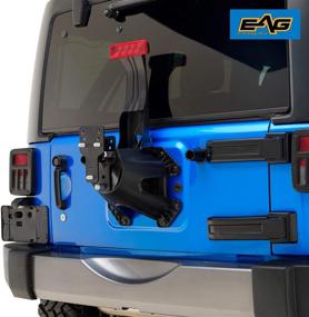 img 3 attached to 🔧 EAG Spare Tire Relocation Bracket | Fits 1976-2018 Wrangler CJ YJ TJ JK | Ideal for Tires up to 35 Inches