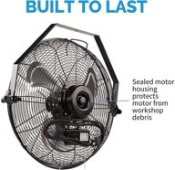 newair windpro18w 18-inch high-velocity industrial shop fan - wall mounted, 3 speed settings, 3000 cfm, black logo