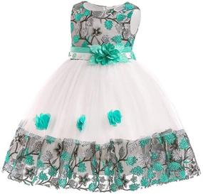 img 3 attached to 👗 Stylish Myosotis510 Princess Wedding Baptism Backless Dresses for Girls