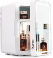 🎁 astroai mini fridge 6l/8 can skincare fridge ac/dc portable beauty fridge - perfect christmas gift, for beverages, cosmetics, bedroom - etl listed (mirror & light) логотип