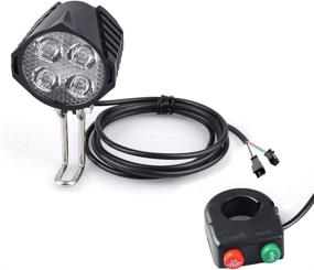 img 4 attached to 🚲 Enhance Your E-bike Safety with JUNSTAR Electric Bike Headlight: Efficient LED Light with Horn