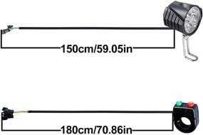 img 2 attached to 🚲 Enhance Your E-bike Safety with JUNSTAR Electric Bike Headlight: Efficient LED Light with Horn