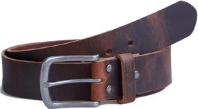 img 1 attached to 👔 Authentic Leather Belts - 1½ Jeereal Reddish Men's Accessories and Belts