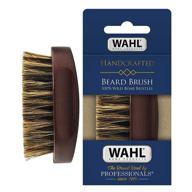 🏻 wahl small travel beard brush – premium 100% boar bristles and sturdy wood handle - ideal for grooming, styling, and caring for beards, moustaches, skin & hair - model 3346 logo