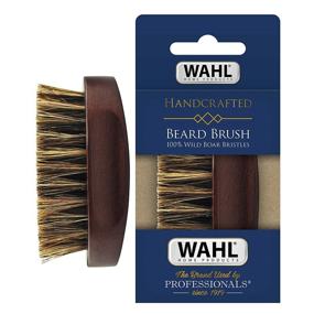 img 4 attached to 🏻 Wahl Small Travel Beard Brush – Premium 100% Boar Bristles and Sturdy Wood Handle - Ideal for Grooming, Styling, and Caring for Beards, Moustaches, Skin & Hair - Model 3346