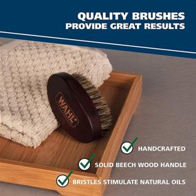 img 3 attached to 🏻 Wahl Small Travel Beard Brush – Premium 100% Boar Bristles and Sturdy Wood Handle - Ideal for Grooming, Styling, and Caring for Beards, Moustaches, Skin & Hair - Model 3346