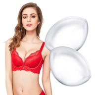 👙 enhance your cleavage with waterproof silicone breast inserts - clear gel push up bra enhancers for swimsuits & bikinis logo