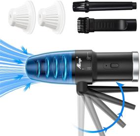 img 4 attached to 🔌 Svinkal Cordless Air Duster & Vacuum 2-in-1: Powerful Handheld Air Blower with Dual Filters, USB Rechargeable & Portable Mini Vacuum Cleaner