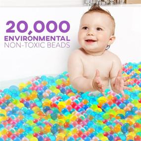 img 2 attached to 🌊 20,000 Non-Toxic Water Beads Toy Set for Kids - Li’l Gen Water Sensory Toy Enhances Fine Motor Skills! Includes 2 Scoops and Tweezers for Early Skill Development