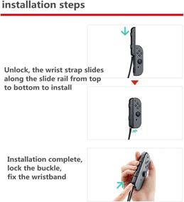 img 3 attached to 🎮 Enhanced Gaming Experience: Non-Slip Wrist Strap Handle Lanyard for Switch Joy-Con (1 Pair)
