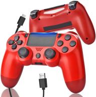 🎮 topad red ps4 wireless controller: compatible with playstation 4, remote control with charging cable for easy ps4 control. special christmas joystick gift for kids, girls, and men. (new budget-friendly mando ps4 controller) logo