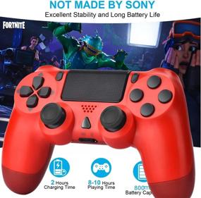 img 3 attached to 🎮 TOPAD Red PS4 Wireless Controller: Compatible with Playstation 4, Remote Control with Charging Cable for Easy PS4 Control. Special Christmas Joystick Gift for Kids, Girls, and Men. (New Budget-Friendly Mando PS4 Controller)