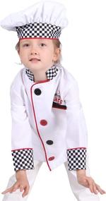 img 3 attached to 👩 Girls' Black Pretend Chef Costume