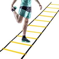 🏃 adjustable 13-rung 22ft speed agility ladder for teens - professional sports training tool with carry bag, suitable for soccer, football, speed & fitness feet training логотип