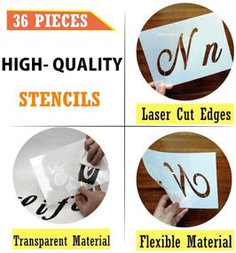 img 1 attached to 🎨 Enhance Your Artwork with Calligraphy Lowercase Painting Stencils