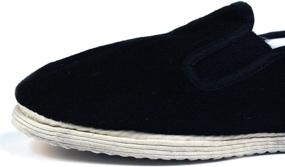 img 1 attached to 🥋 Elevate Your Kung Fu Experience with Ace Martial Arts Supply Slip On Shoes - Cotton, Brown Rubber & Yellow Bubble Gum Sole Options