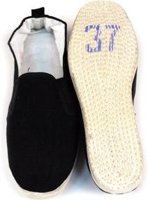 img 2 attached to 🥋 Elevate Your Kung Fu Experience with Ace Martial Arts Supply Slip On Shoes - Cotton, Brown Rubber & Yellow Bubble Gum Sole Options