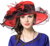 two tone red fascinator for british weddings - women's stylish accessories logo
