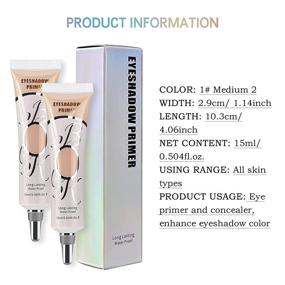 img 3 attached to LOKFAR 2 Pack Matte Eyeshadow Primer: Ultimate Solution for Oily 👁️ Lids, No Crease Makeup Base, Long-Lasting & Waterproof Eyeshadow, Medium Shade (Set B)