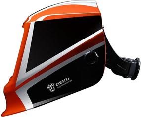 img 2 attached to 🔆 DESOON Solar-Powered Auto Darkening Welding Helmet with Wide Lens, Adjustable Shade Range 4/9-13 for MIG, TIG, Arc Welding, Grinding - Orange Welder Mask