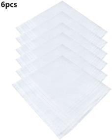 img 3 attached to 👔 Premium Men's White Cotton Handkerchief Hankies: Essential Accessories for Men