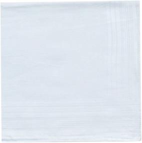 img 1 attached to 👔 Premium Men's White Cotton Handkerchief Hankies: Essential Accessories for Men