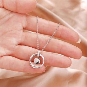 img 1 attached to 💕 Sterling Silver Infinity Necklace for Girlfriend/Wife: Express Your Love with a Cute Heart Pendant and 2 Circles Jewelry, Perfect for Valentines Day, Anniversary or Birthday Gift Ideas