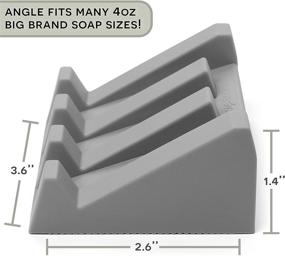 img 1 attached to 🧼 iSoapStone Силиконовая мыльница: держатель для автономного душа дренажного губки и кухонной раковины - удобный коврик для сохранения мыла для легкой чистки, аксессуары для путешествий, дружественные к посуде