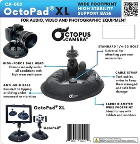 img 3 attached to 📸 OctoPad XL Universal Wide Foot Base Stand and Table Mini Tripod: Versatile 1/4" Thread Mount for DSLR, Mirrorless, 360 Camera, Cell Phone, Tablet, Smartphone, LED Light, Flash Unit, Selfie Stick