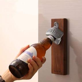 img 2 attached to 🍻 Vintage Cast Iron Bottle Opener Set: Wall Mounted, 3 PCS with Screws - Ideal for Bars, Hotels, and Homes