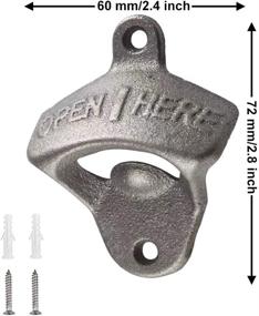 img 3 attached to 🍻 Vintage Cast Iron Bottle Opener Set: Wall Mounted, 3 PCS with Screws - Ideal for Bars, Hotels, and Homes